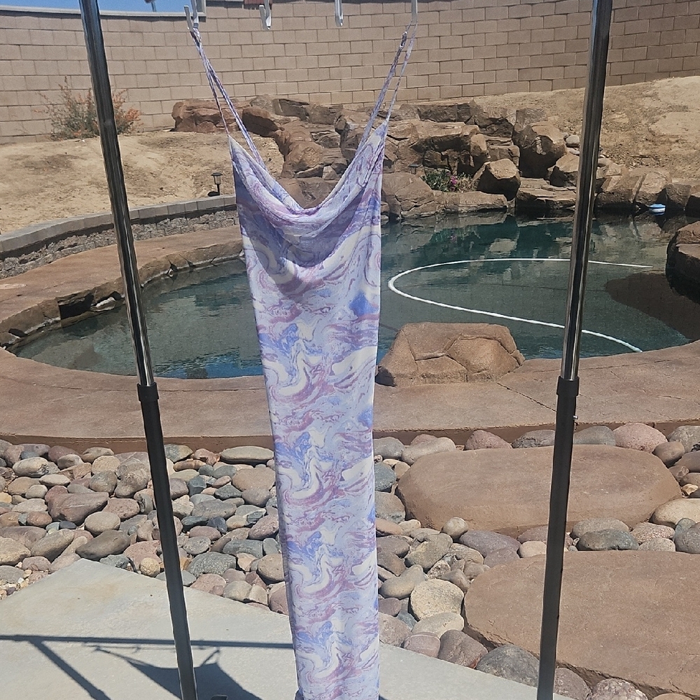 Elegant Purple Marble Dress